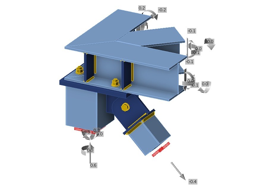 GLEND SAS — Cálculo y desarrollo geométrico de las conexiones metálicas de la estructura de techo.