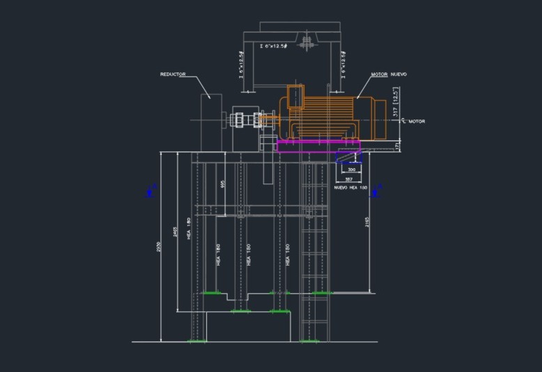 FABRICA DE PAPELES UNIBOL — Levantamiento físico, cálculo y diagnóstico de la estructura de la plataforma de motores de la…